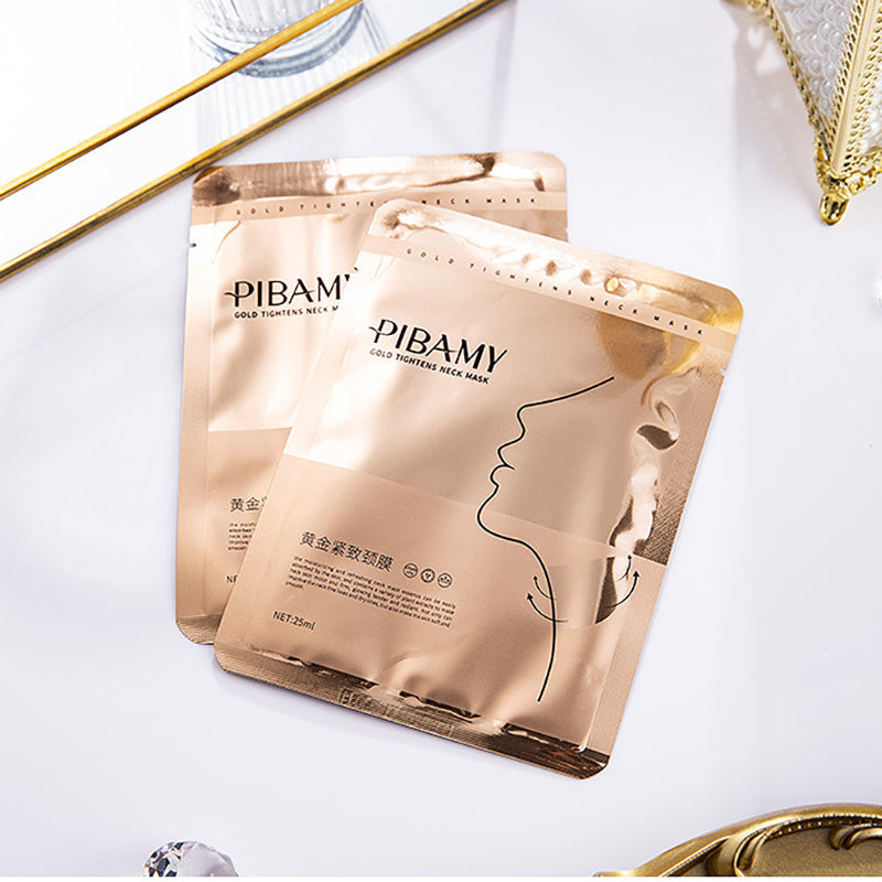 Gold Firming Neck Mask, Moisturizing, Nourishing, Brightening & Hydrating Neck Skincare Masks for Beauty & Skin Care