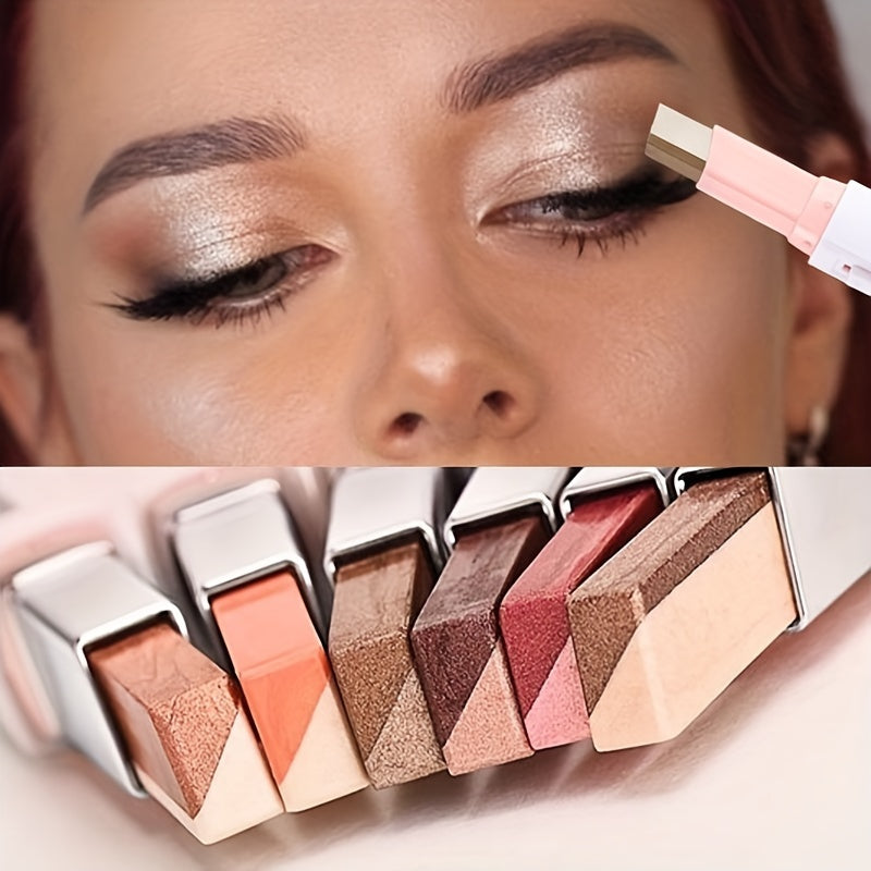 2-in-1 Pearly Highlighter & Eyeshadow Stick, Waterproof, Long-Lasting Glitter Makeup for Eyes