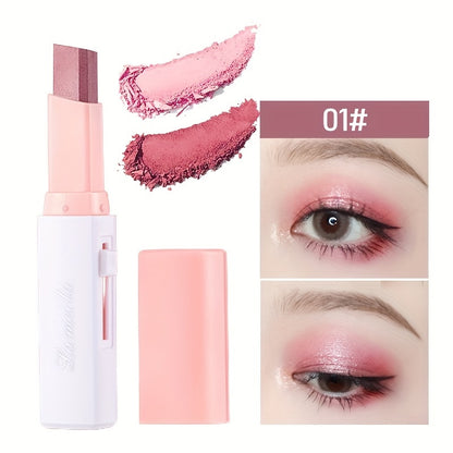 2-in-1 Pearly Highlighter & Eyeshadow Stick, Waterproof, Long-Lasting Glitter Makeup for Eyes