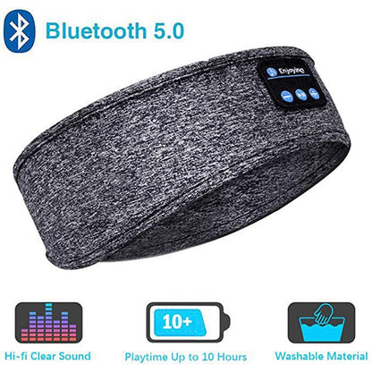 Wireless Bluetooth 5.0 Sports Sleeping Headband with Active Noise Cancellation, Elastic Wireless Headphones with Volume