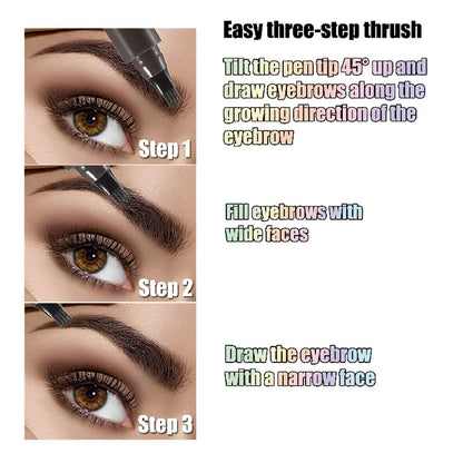 Waterproof Eyebrow Pen Microblading Pencil With 4 Split Head For Natural Looking Brows 1