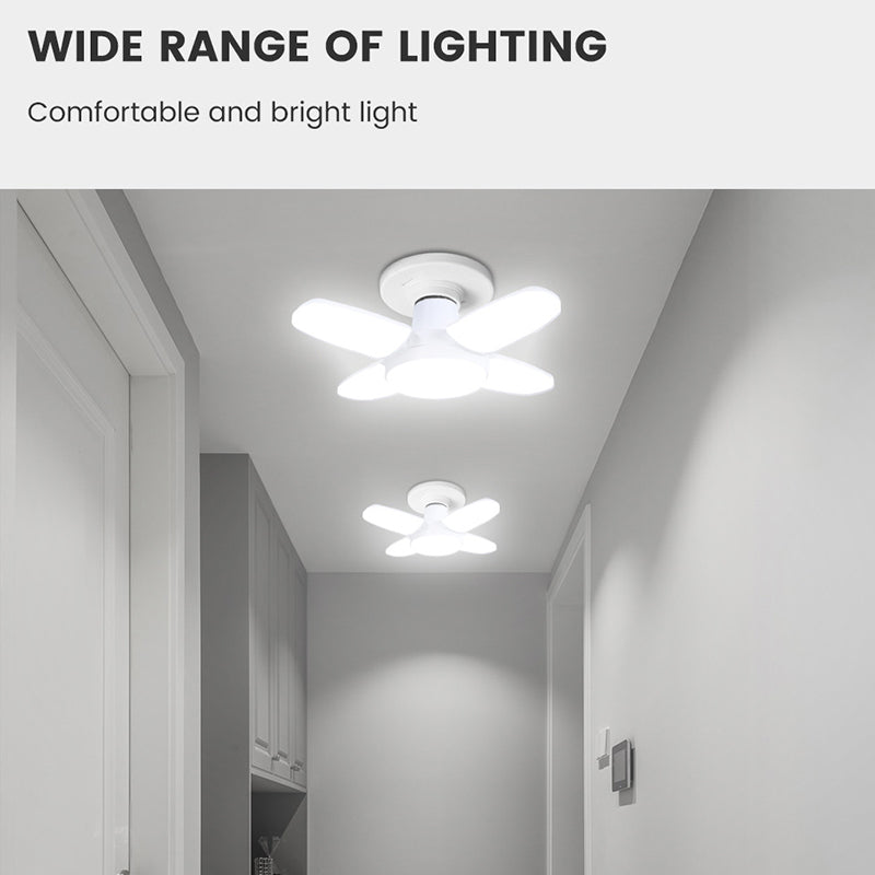 Fan Foldable LED Bulb EnergySaving Deformation Ceiling Light For Home Garage  Warehouse 4