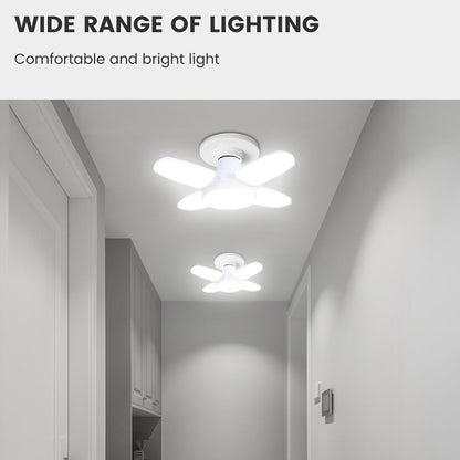 Fan Foldable LED Bulb EnergySaving Deformation Ceiling Light For Home Garage  Warehouse 4