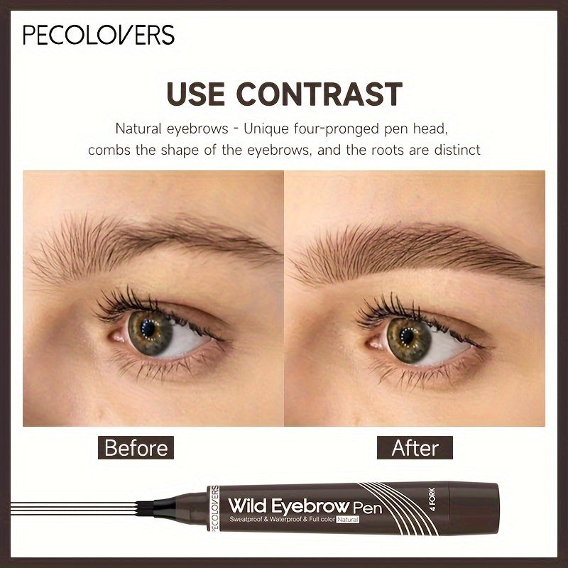 Waterproof Eyebrow Pen With 4 Split Tip LongLasting Eyebrow Tattoo Makeup Pencil For Natural HairLi 2