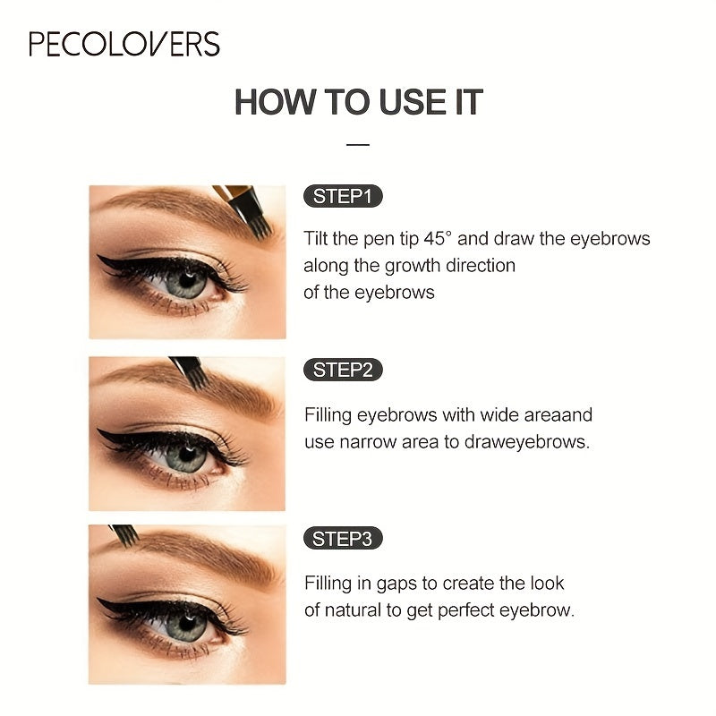 Waterproof Eyebrow Pen With 4 Split Tip LongLasting Eyebrow Tattoo Makeup Pencil For Natural HairLi 4