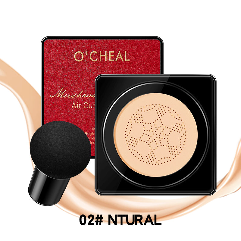 Mushroom Head BB Cream Foundation, Long-Lasting Concealer Cushion for Flawless Face Makeup
