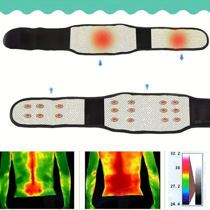 Adjustable Self-Heating Magnetic Therapy Back and Waist Support Belt for Pain Relief & Sports Recovery