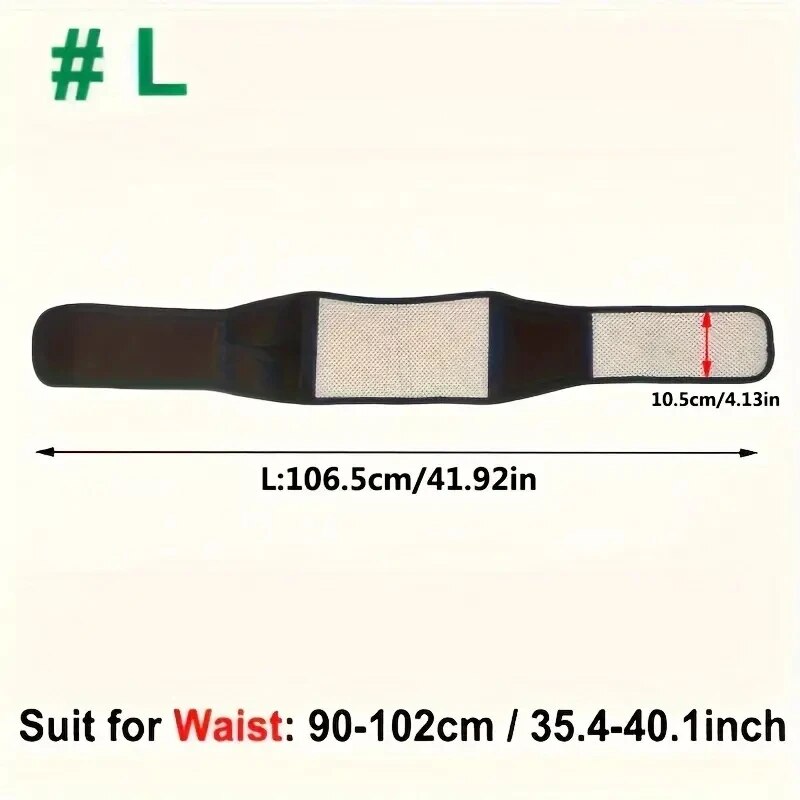 Adjustable Self-Heating Magnetic Therapy Back and Waist Support Belt for Pain Relief & Sports Recovery