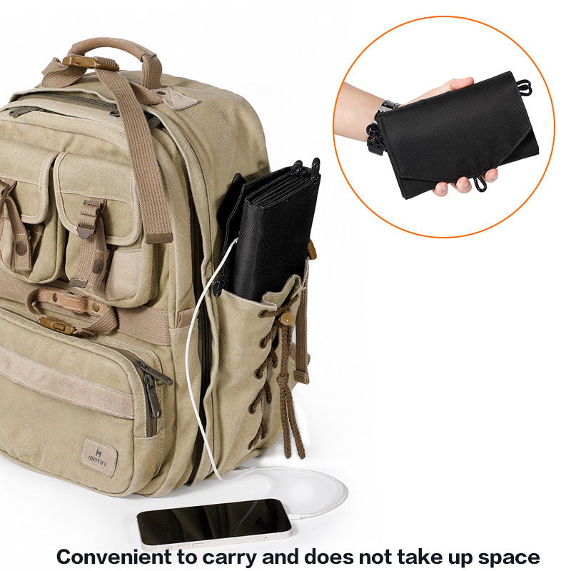 Portable Solar Panels Charger, Foldable Solar Panel for Full-Time Power Supply, Ideal for Camping, Hiking & Travel