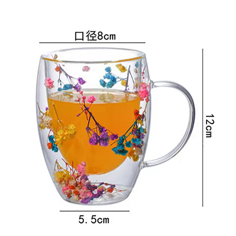 Double Wall Coffee Mug Insulated Clear Glass Mug With Handle For Hot  Cold Beverages 3