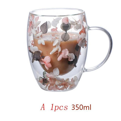 Double Wall Coffee Mug Insulated Clear Glass Mug With Handle For Hot  Cold Beverages 7