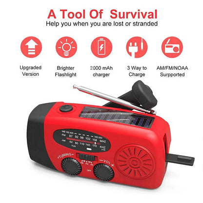 Emergency radio with LED light shop
