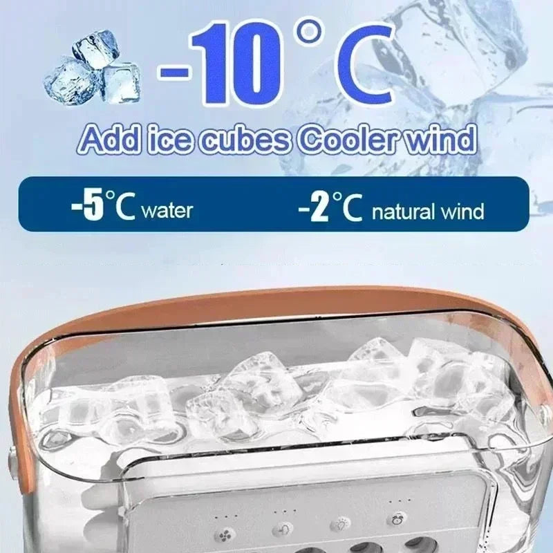 LED Mini Air Cooler Fan, Portable Humidifier and Air Conditioner for Household, Office, and Camping