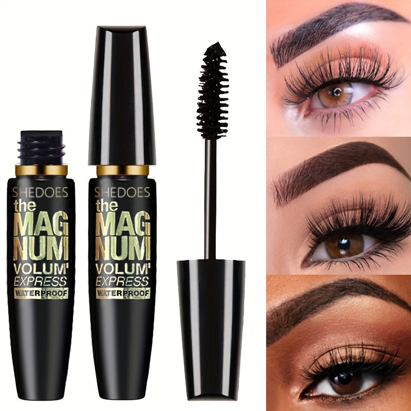 Black Mascara Thickening  Lengthening Waterproof Liquid Fiber Mascara For Natural Curling Lashes 2