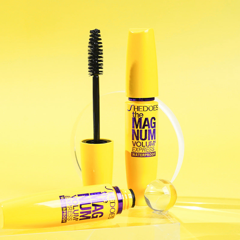 Black Mascara Thickening & Lengthening, Waterproof Liquid Fiber Mascara for Natural Curling Lashes