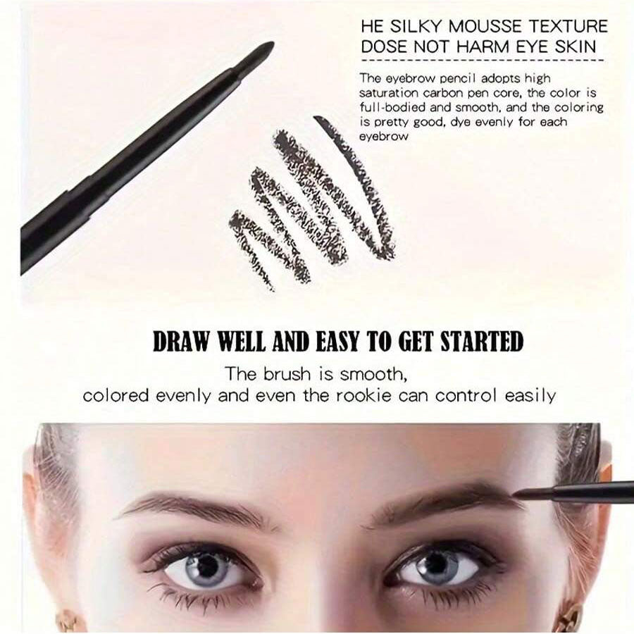 Long Lasting Waterproof Eyeliner Pencil Smudge Proof Black Eye Makeup For Beginners 2