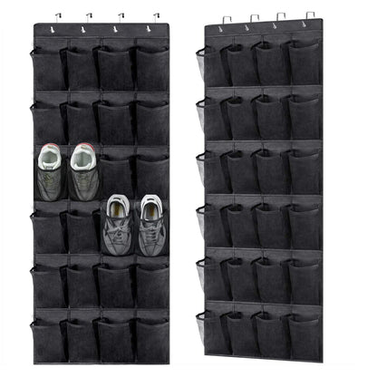 Hanging Shoe Holder Hanger with Mesh Pockets Over The Door Shoe Rack for Closet Organization