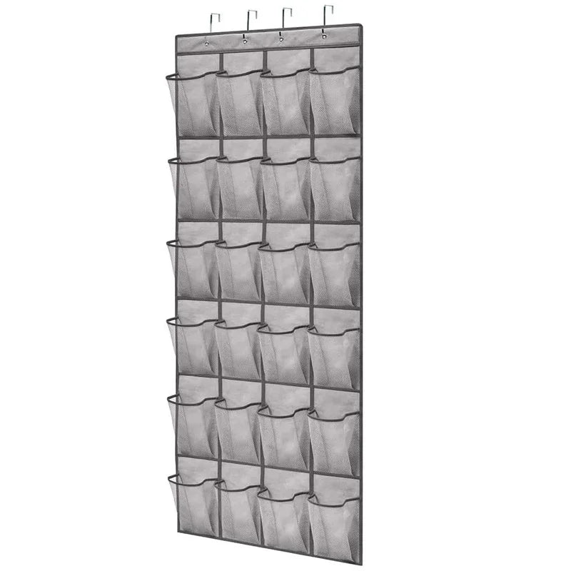 Hanging Shoe Holder Hanger with Mesh Pockets Over The Door Shoe Rack for Closet Organization