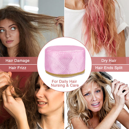 Electric Hair Steamer Cap Waterproof Self Heating Thermal Treatment Hat For SPA Nourishing Hair Car 2