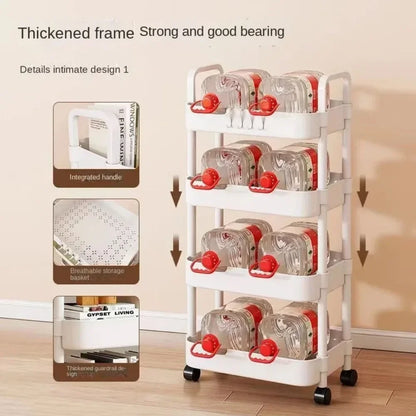 Versatile MultiLayer Storage Rack Perfect for Kitchen Bedroom Baby Snacks and Bathroom Organiza