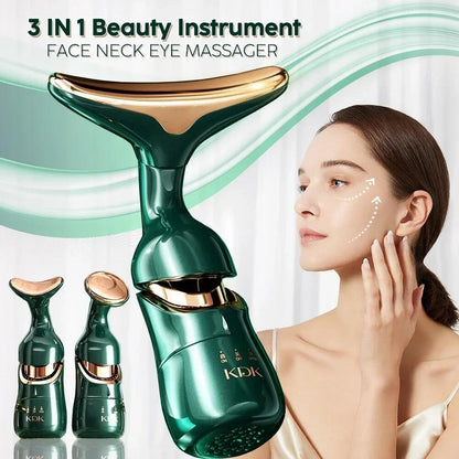 3 in1 Facial Lifting Device | EMS Beauty Skin Tightening & Anti Aging Face Massager for Wrinkles & Skin Rejuvenation