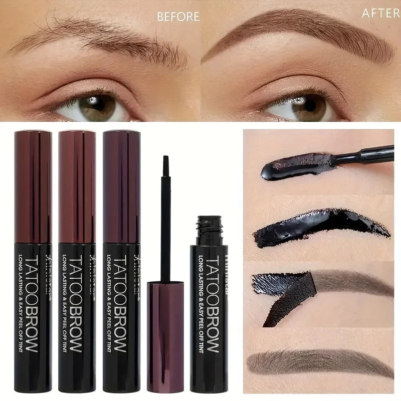 Tattoo Peel Off Eyebrow Gel Tint Waterproof TransferProof For Fuller  Defined Looking Brows 3