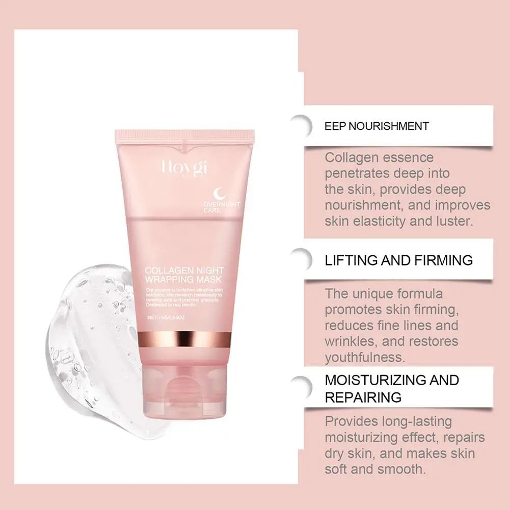 Hydrating Firming Mask Overnight Collagen Treatment To Reduce Sagging  Dullness 11