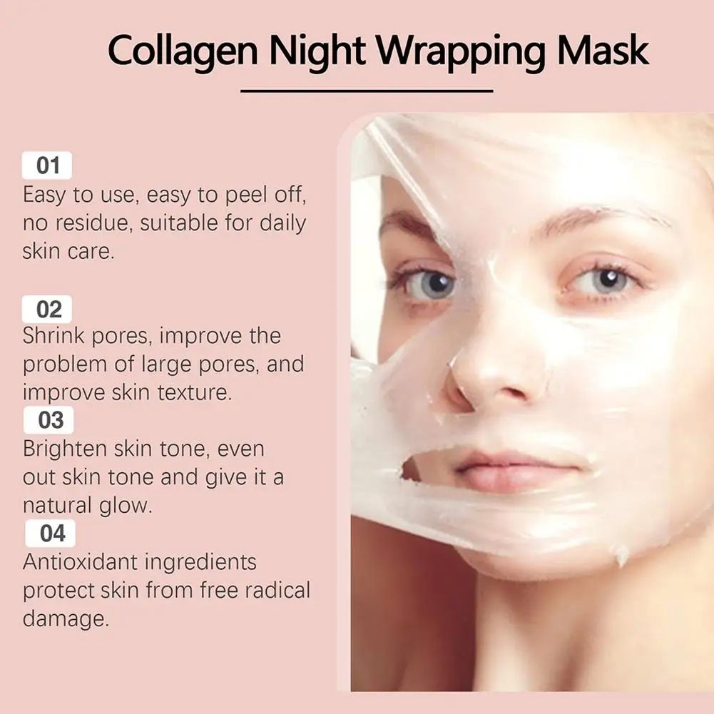 Hydrating Firming Mask Overnight Collagen Treatment To Reduce Sagging  Dullness 12