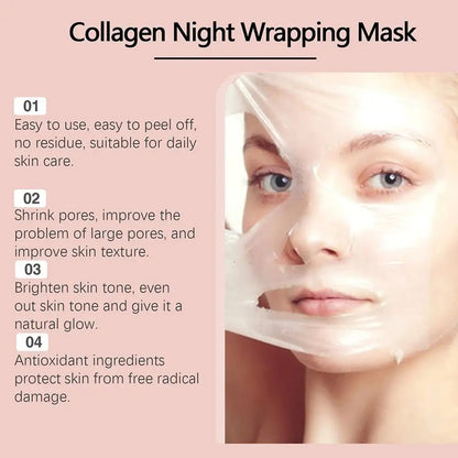 Hydrating Firming Mask Overnight Collagen Treatment To Reduce Sagging  Dullness 12