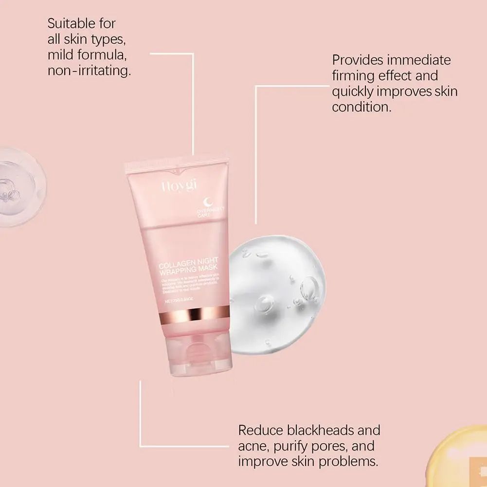 Hydrating Firming Mask Overnight Collagen Treatment To Reduce Sagging  Dullness 13