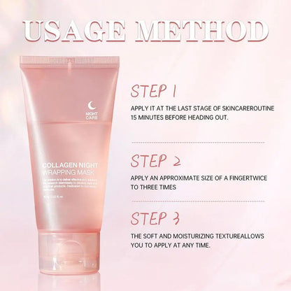 Hydrating Firming Mask Overnight Collagen Treatment To Reduce Sagging  Dullness 6