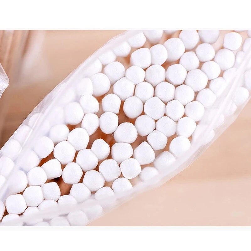Double Head Wood Cotton Swabs for Nose, Ears, and Makeup, Eco-Friendly Cleaning Tools for Women, Lipstick, and Daily Use