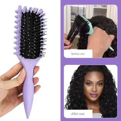 Women's Hair Comb, Hollow Shaped Curly Hair Comb with Multi-Functional Scalp Massage & Anti-Static Fluffy Hair Brush