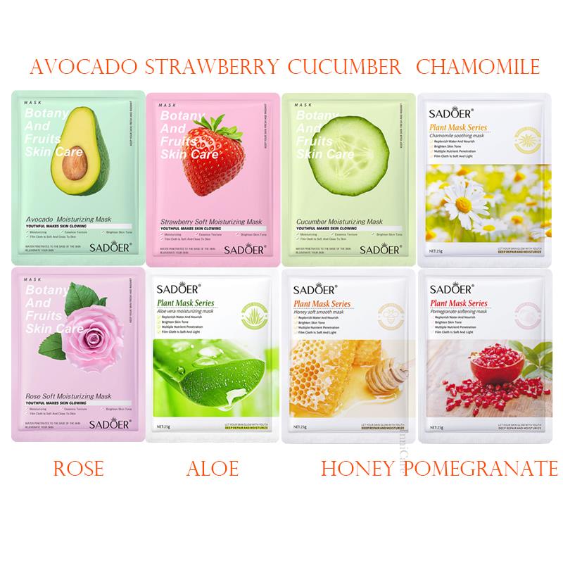 8pcs Natural Plant Face Mask Set Korean Beauty Skincare For Moisturizing Firming  Hydrating 7