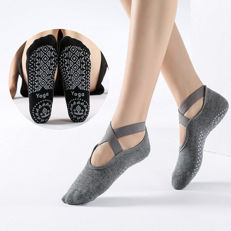 AntiSlip Pilates Socks for Home Workouts