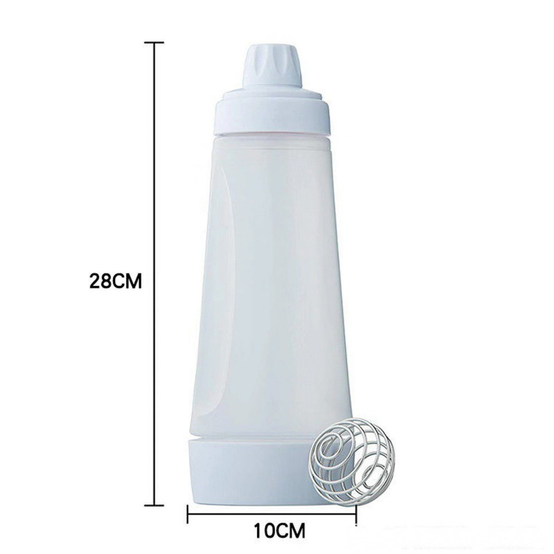 Pancake Batter Bottle With Blender Ball  Wire Whisk Perfect For Mixing Pancakes Cupcakes Muffins  C 5