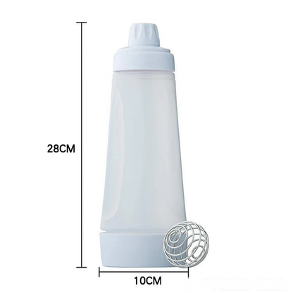 Pancake Batter Bottle With Blender Ball  Wire Whisk Perfect For Mixing Pancakes Cupcakes Muffins  C 5