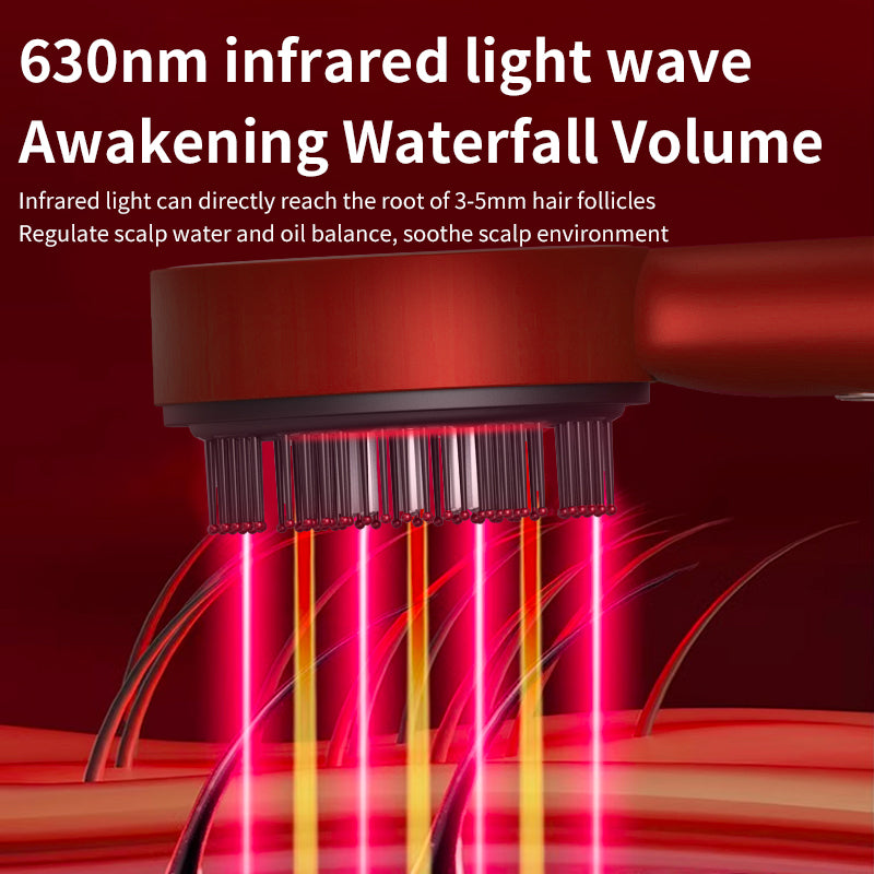 Hair Growth Massager with Red Light Therapy