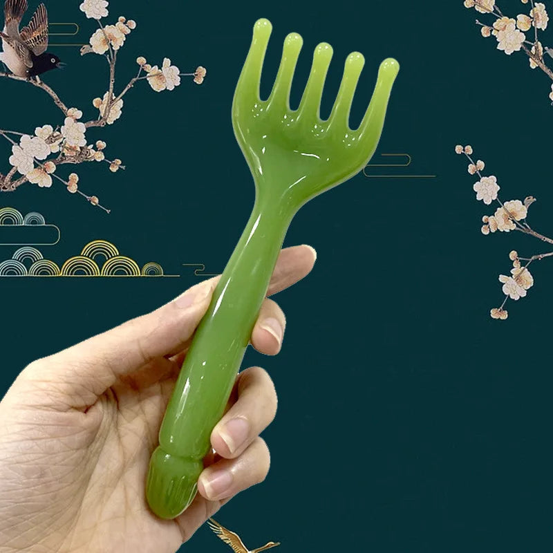 Handheld resin massage claw
