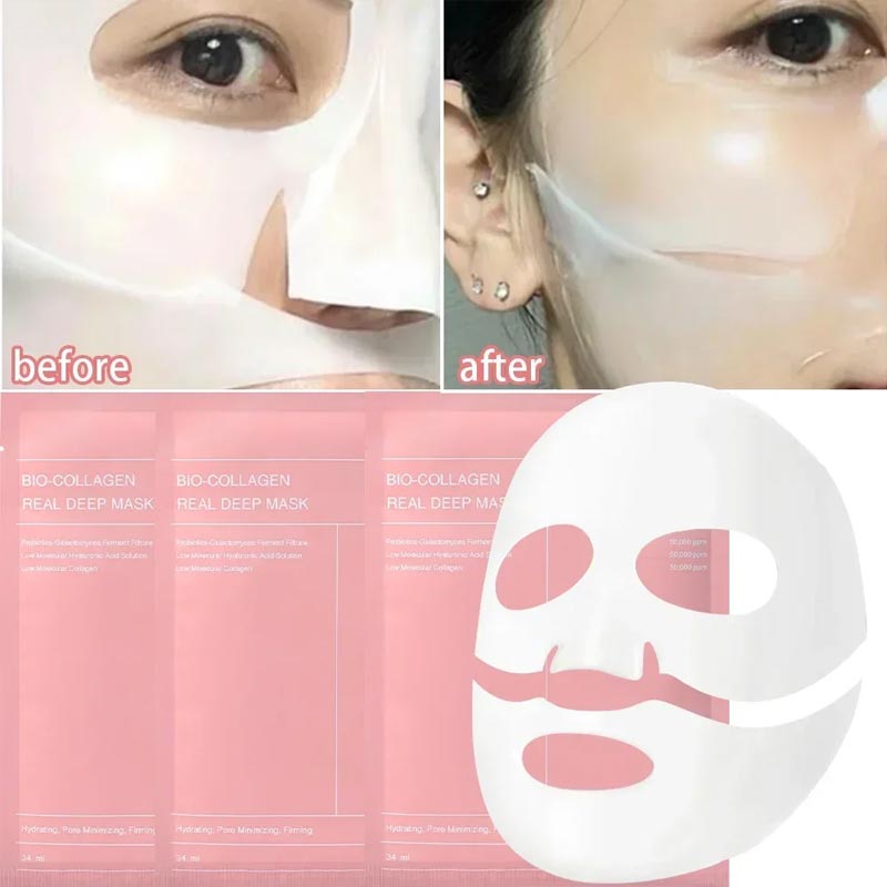 Bio Collagen Face Mask Shrink Pores Deep Hydrating Overnight Mask For Brightening  Moisturizing Ski 2