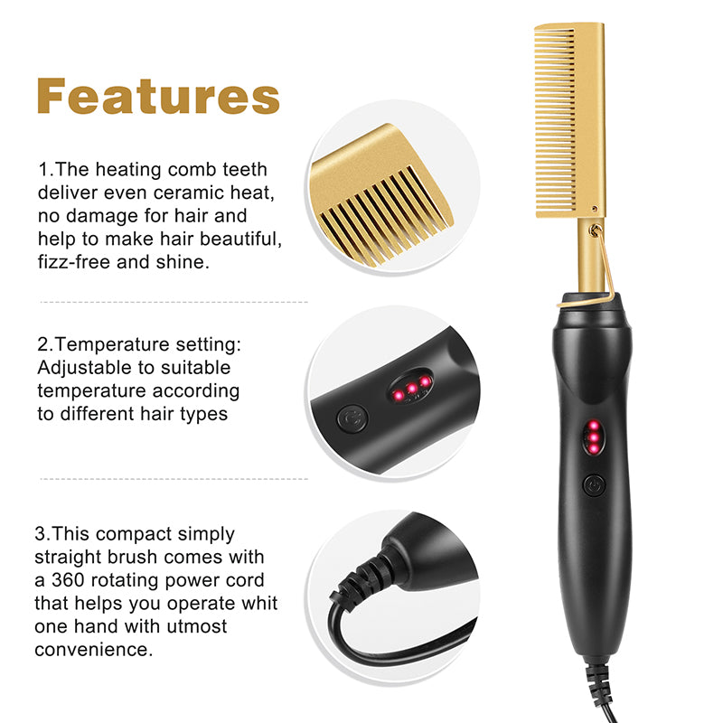 Ceramic hair straightener with adjustable heat
