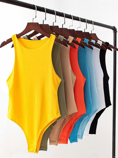 Womens Solid Sexy Bodysuit Femme Short Playsuit for Summer  Slim Fit  ClubReady Green  More Col