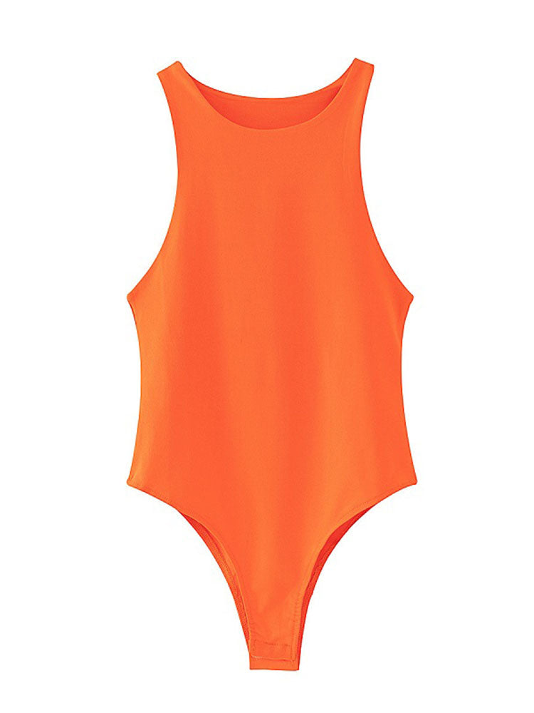 Womens Solid Sexy Bodysuit Femme Short Playsuit for Summer  Slim Fit  ClubReady Green  More Col
