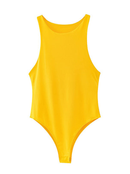 Womens Solid Sexy Bodysuit Femme Short Playsuit for Summer  Slim Fit  ClubReady Green  More Col