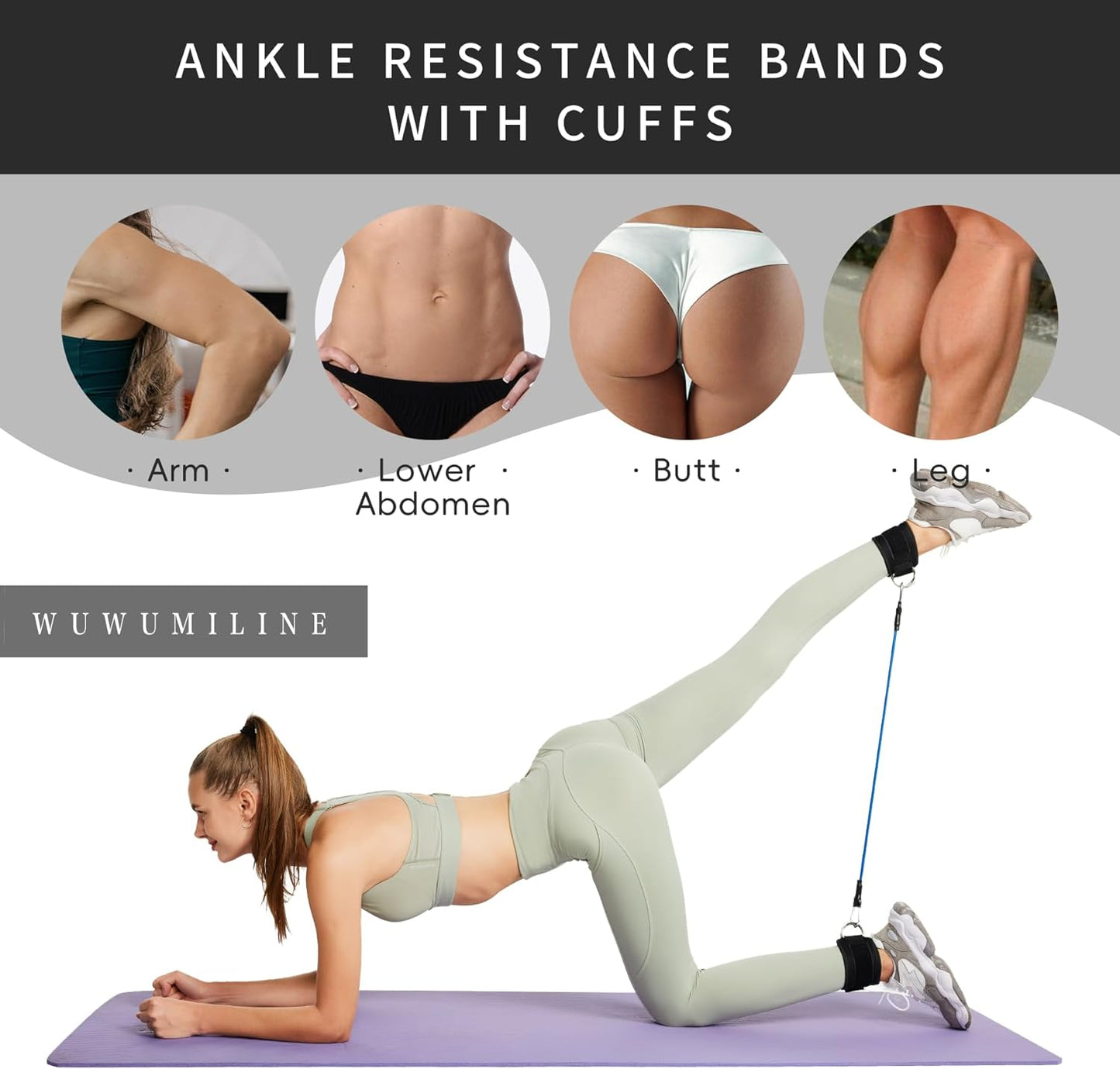 Fitness Ankle Buckle Training Device Adjustable Leg  Hip Trainer With Secure Binding Strap For Resi 2