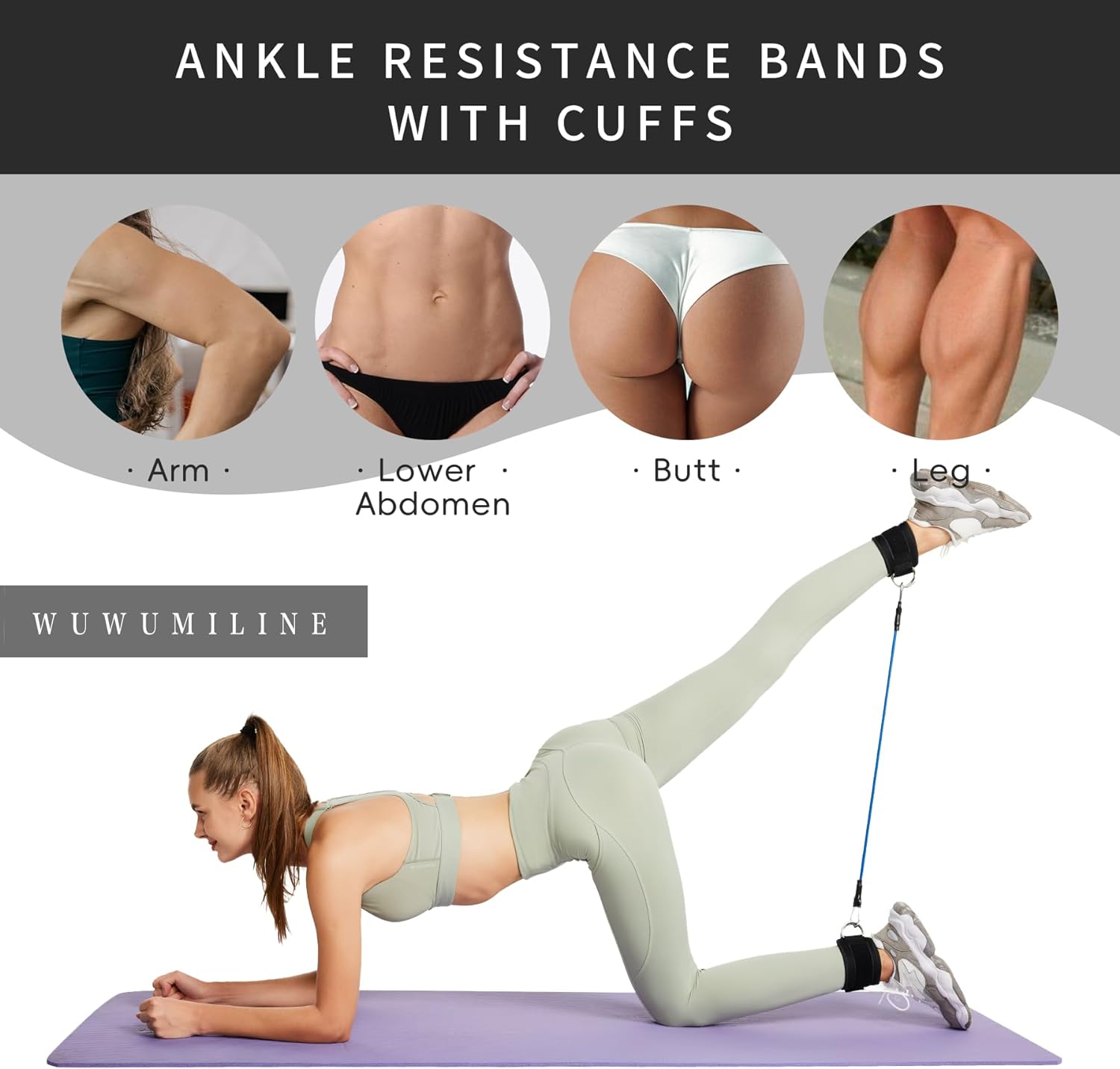 Fitness Ankle Buckle Training Device Adjustable Leg  Hip Trainer With Secure Binding Strap For Resi 2