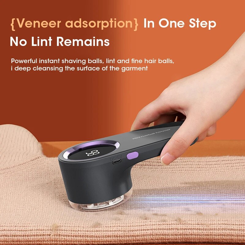 LED Digital Electric Lint Remover for Clothing, USB Rechargeable Fabric Shaver, Sweater & Fuzz Remover