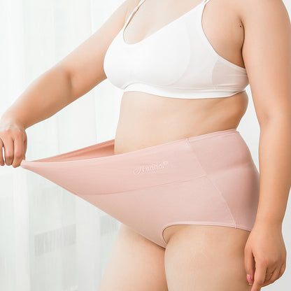 Womens Breathable Lingerie High Waist Cotton Panties, Plus Size Slimming Underwear