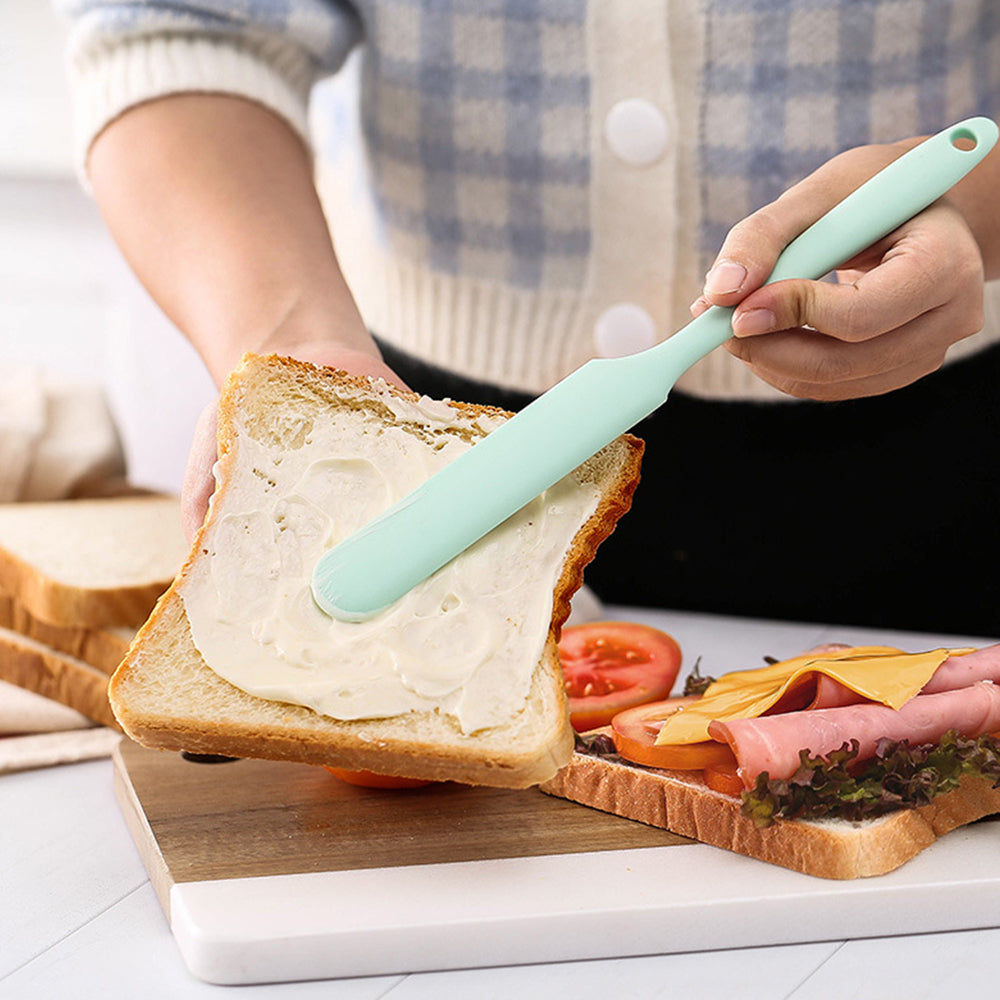Food Grade Silicone Cream Scraper, Household All-in-One Long Cake Spatula for Heat-Resistant Kitchen Baking
