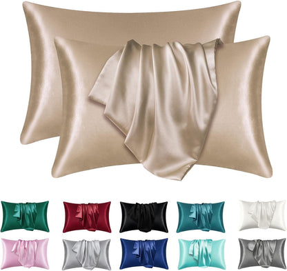 Comfortable Silk Feel Pillowcase Set
